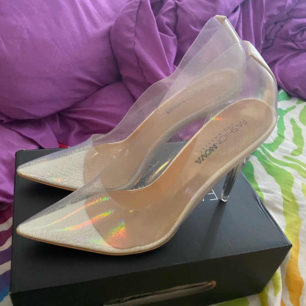Fashion nova clear heels
